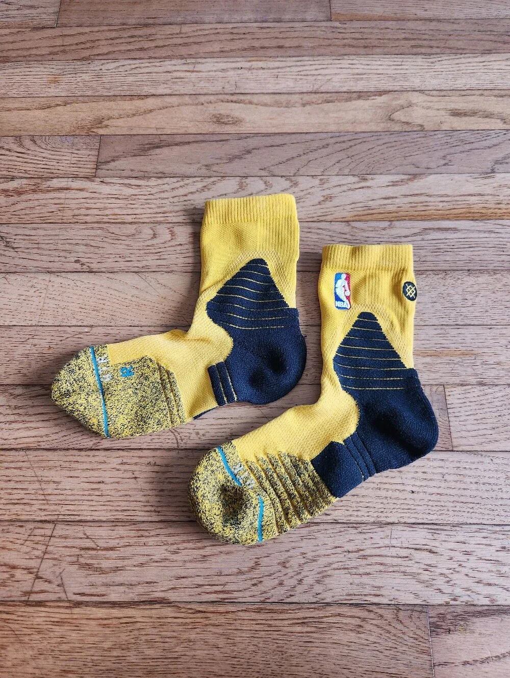 Mens Stance Yellow/Black NBA Socks Size Large